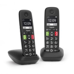Teléfono Fijo Gigaset E290 Inalámbrico DECT Duo Negro Teléfono Fijo Gigaset E290 Inalámbrico DECT Duo Negro