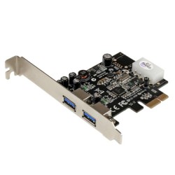 Startech Adaptador PCI Express 2 Puertos USB 3.0 Molex SATA